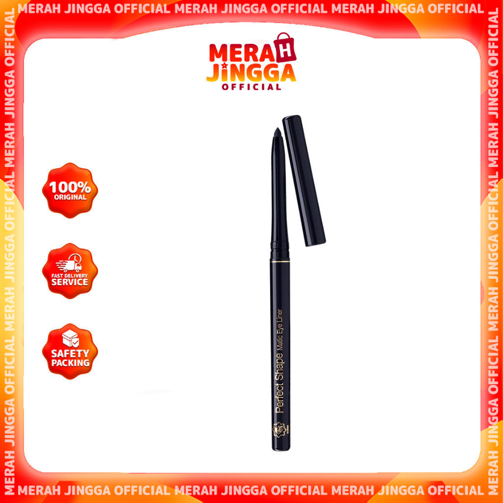 Viva Queen Perfect Shape Pencil Matic Eye Liner Black (WATERPROOF)-EyeLiner / Merah Jingga Official