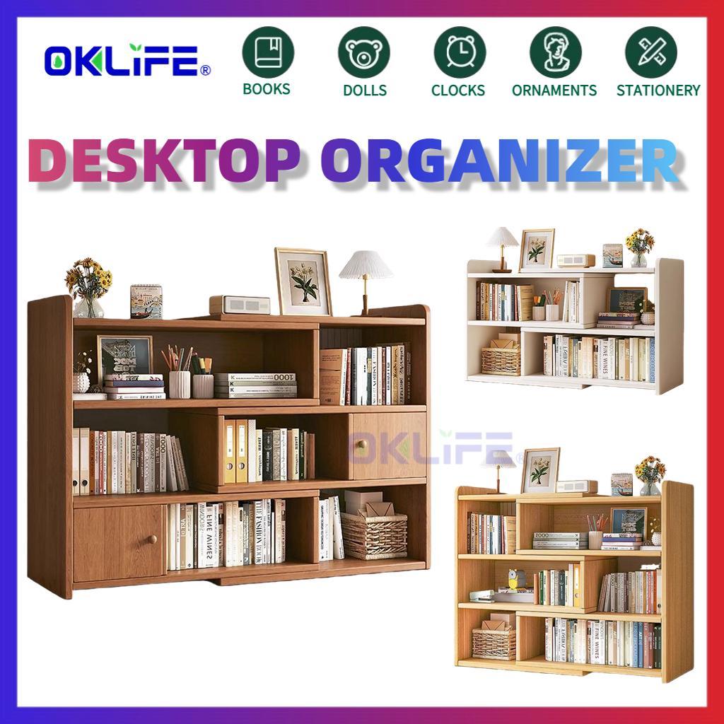 Home Storage Display Cabinet Desktop Bookshelf Simple Bookcase Multi-functional Corner Expandable Shelf