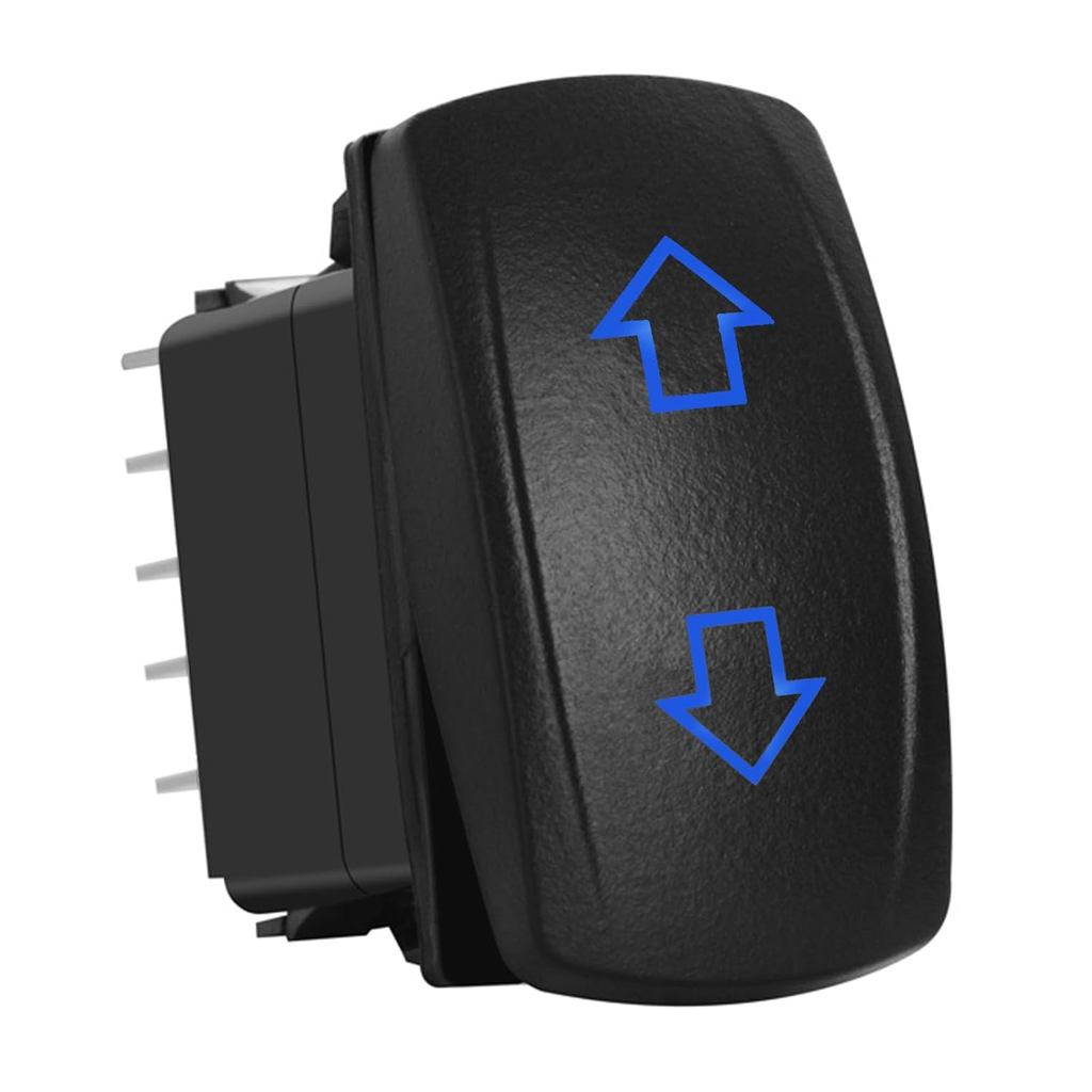 Waterproof Blue Led Up Down Momentary Rocker Switch 10 Pin ON-Off-ON ...