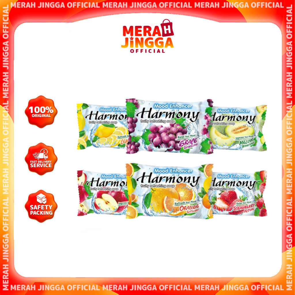 Harmony Fruity Refreshing Soap 70gr Sabun Mandi / Merah Jingga Official