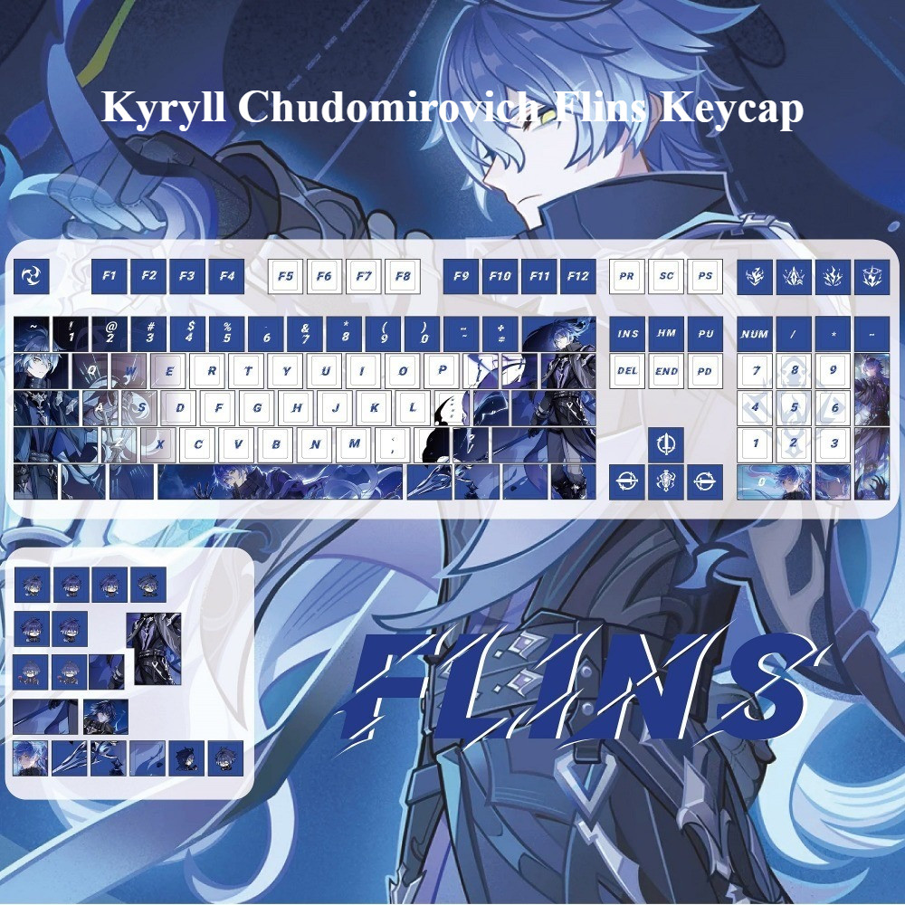 Kyryll Chudomirovich Flins Keycaps Cherry Profile PBT 120 Keys Wooting ...