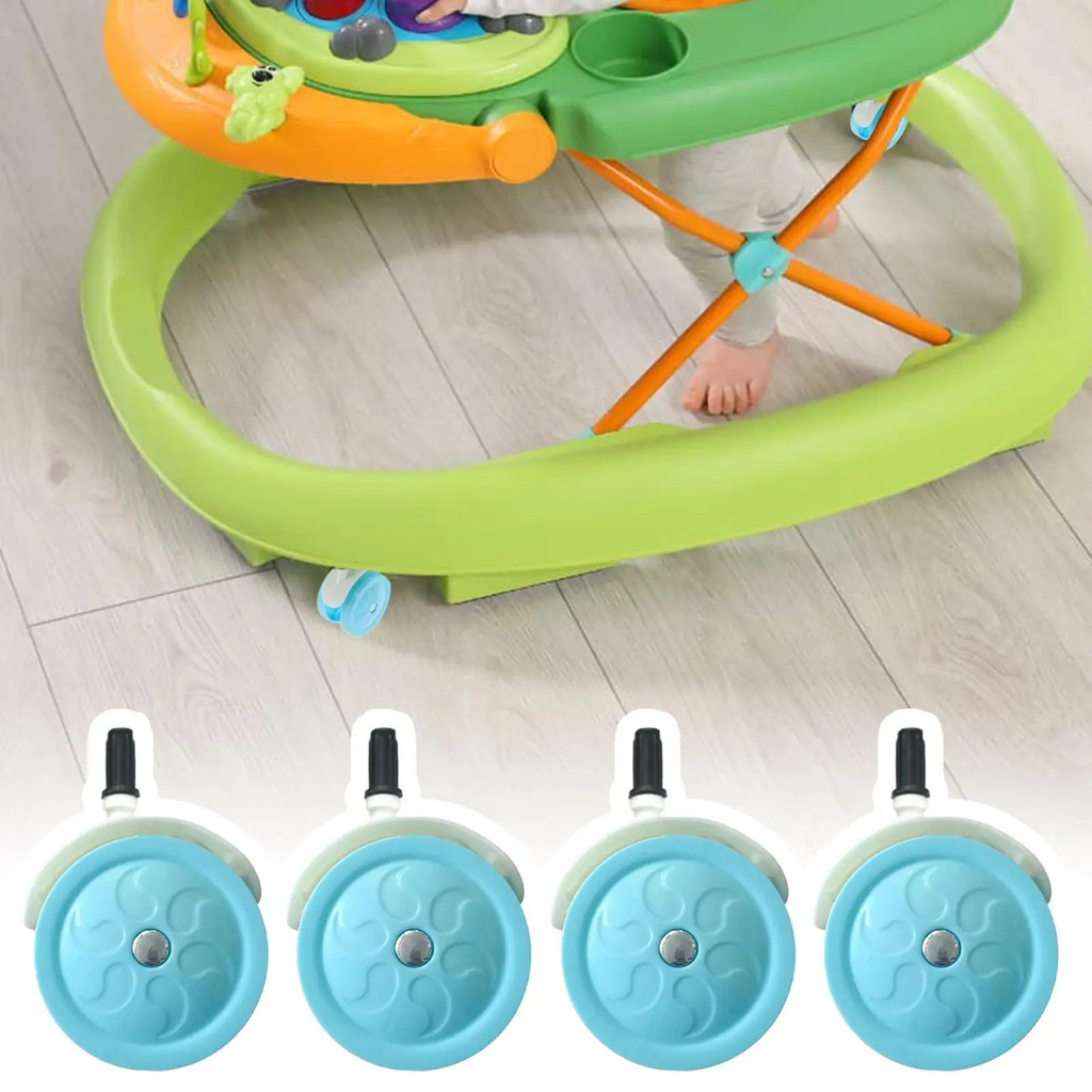 Stroller Wheels Replacement Silent Pushchair Casters 4 Pieces Stroller ...