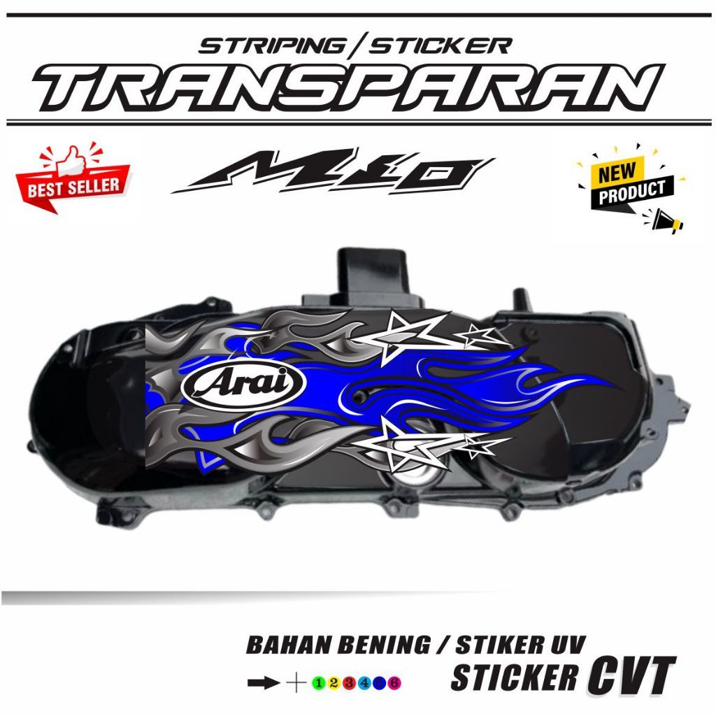 STICKER CVT STICKER/ ALL MIO OLD TRANSPARENT STICKER/ FOR MIO SPORTY ...