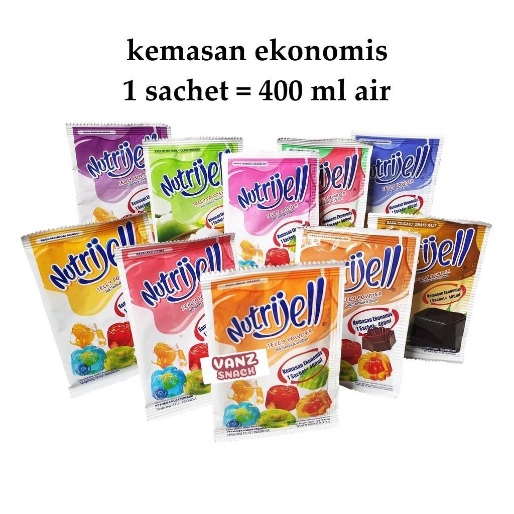Nutrijell Nutrijel Powder Instant Agar Agar All Varian Rasa Kemasan Ekonomis 10 gr