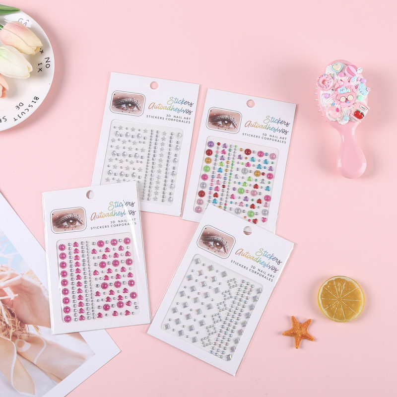 Stiker Wajah 3D Kupu Bunga Untuk Cosplay Makeup - Gambar 4