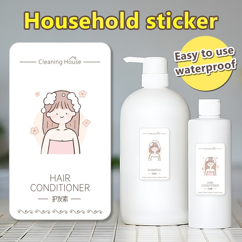 Waterproof Toiletries Sticker Suitable For Labels Of Hand Soap Shampoo ...
