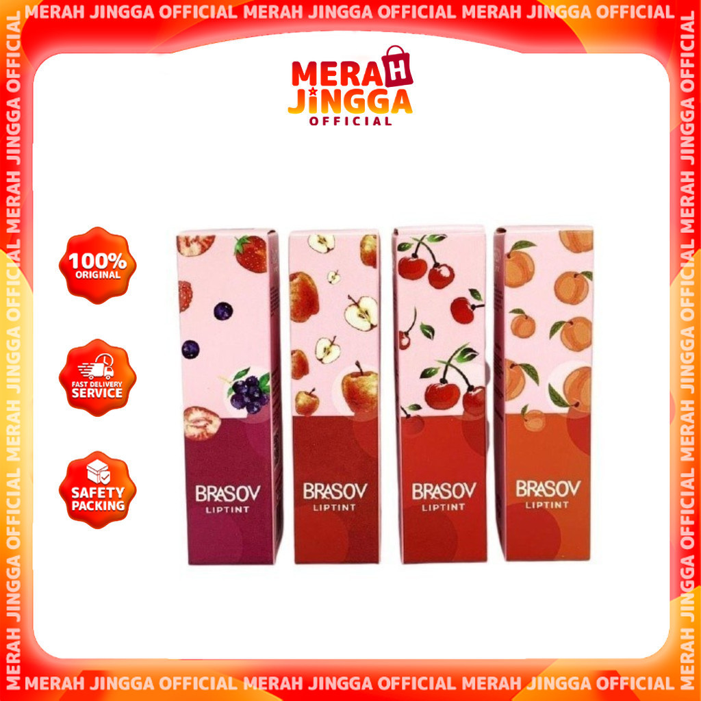 BRASOV Liptint / Lip Tint / Merah Jingga Official