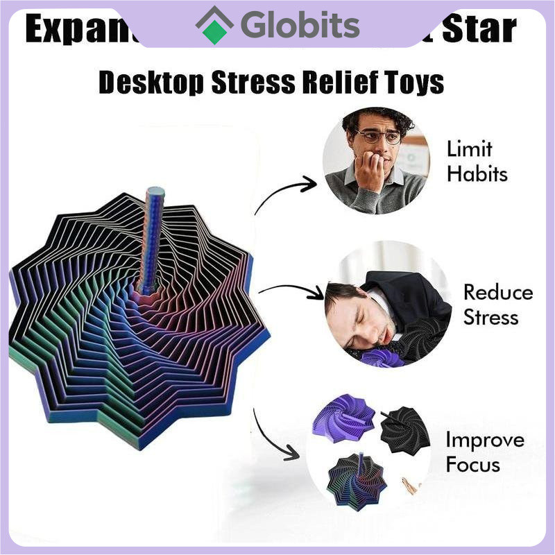 3D Printed Expanded Sensory Fidget Star, New Stress Relief Sensory ...