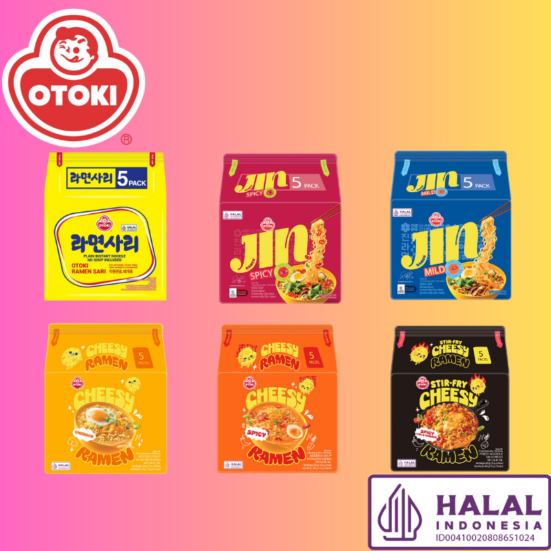 Halal Ottogi/Otoki Jin Ramen Spicy Mild Cheesy Spicy Cheesy Stir-Fry ...
