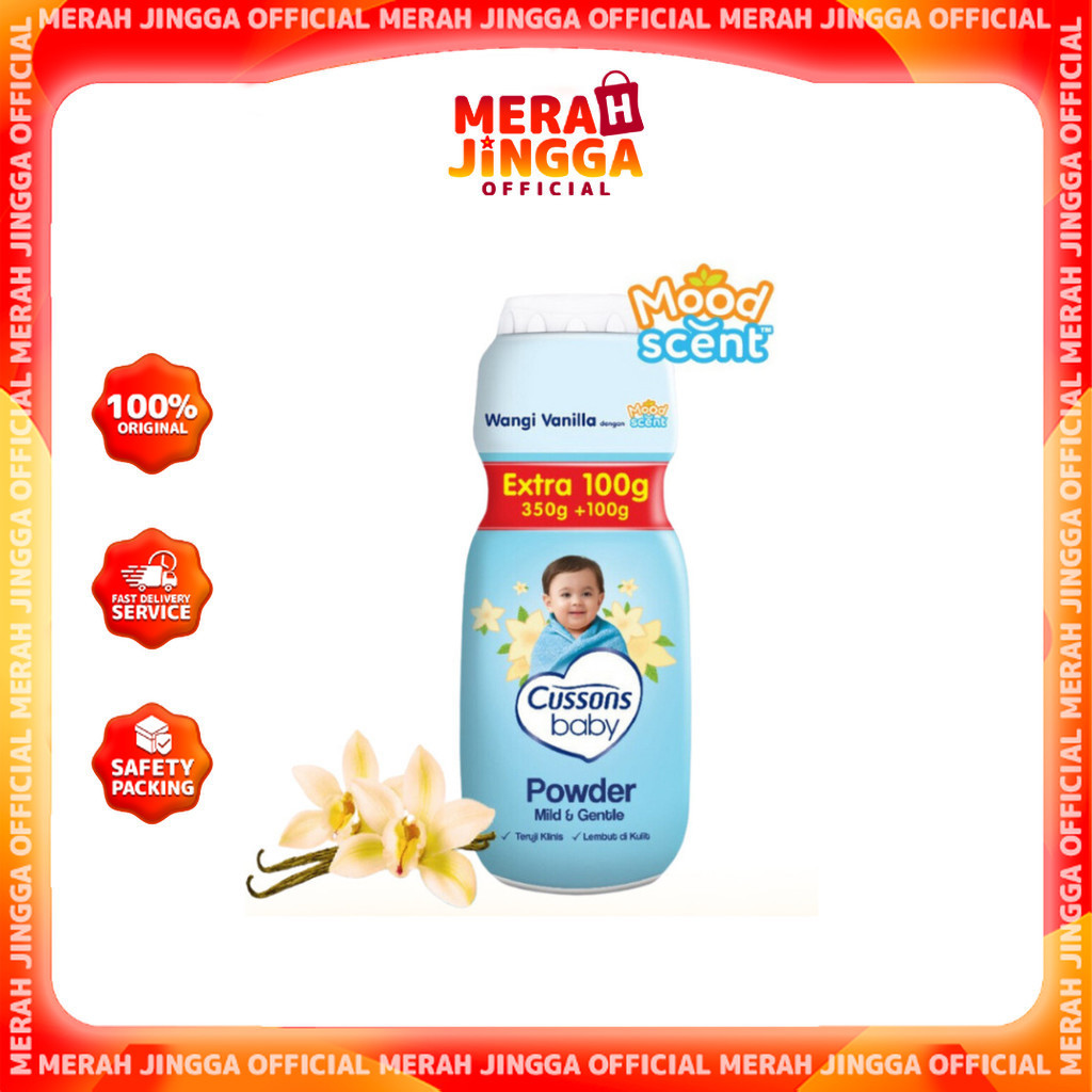 Cussons Baby Powder Mild & Gentle Extra Fill - Bedak Tabur Bayi / Merah jingga Official
