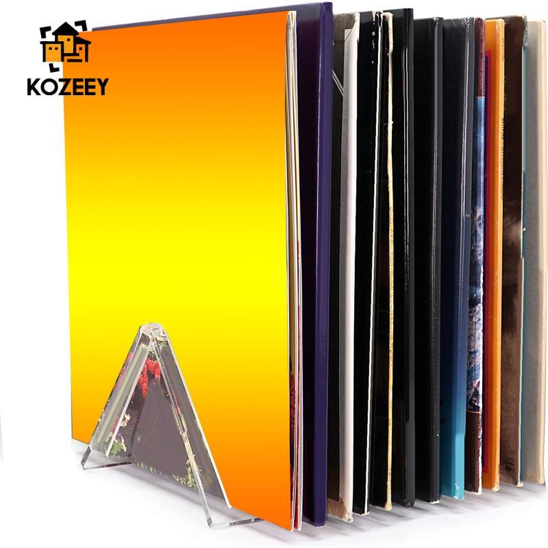 KOZEEY Vinyl Record Storage - Clear Acrylic Holder - Premium Design ...