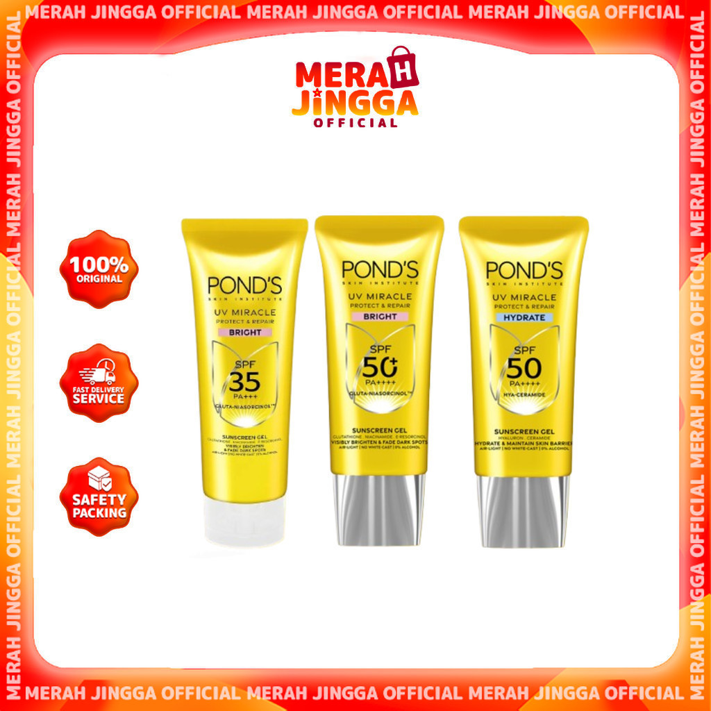 Sun Serum Ponds UV Miracle Bright Protect & Repair 35 PA +++ / SPF 50++++ / Merah Jingga Official