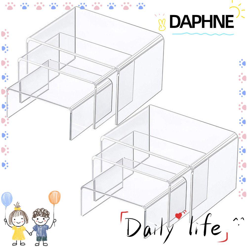 DAPHNE Acrylic Display Stand , Multi-Level Riser Transparent Cosmetic ...
