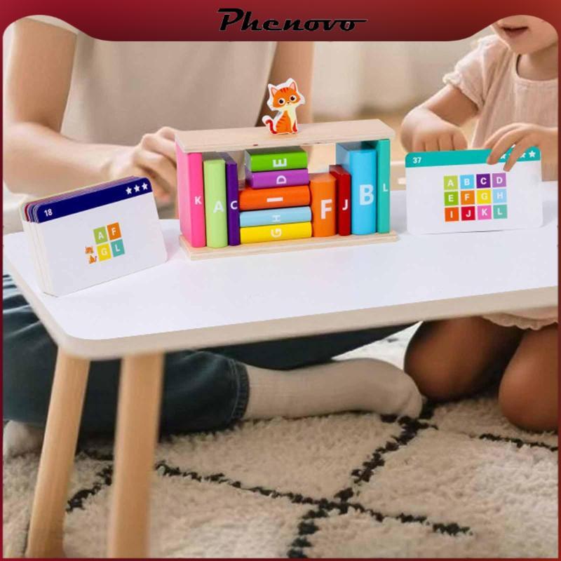 [Phenovo] Wooden Building Blocks Set,Stacking Blocks Color Shape ...