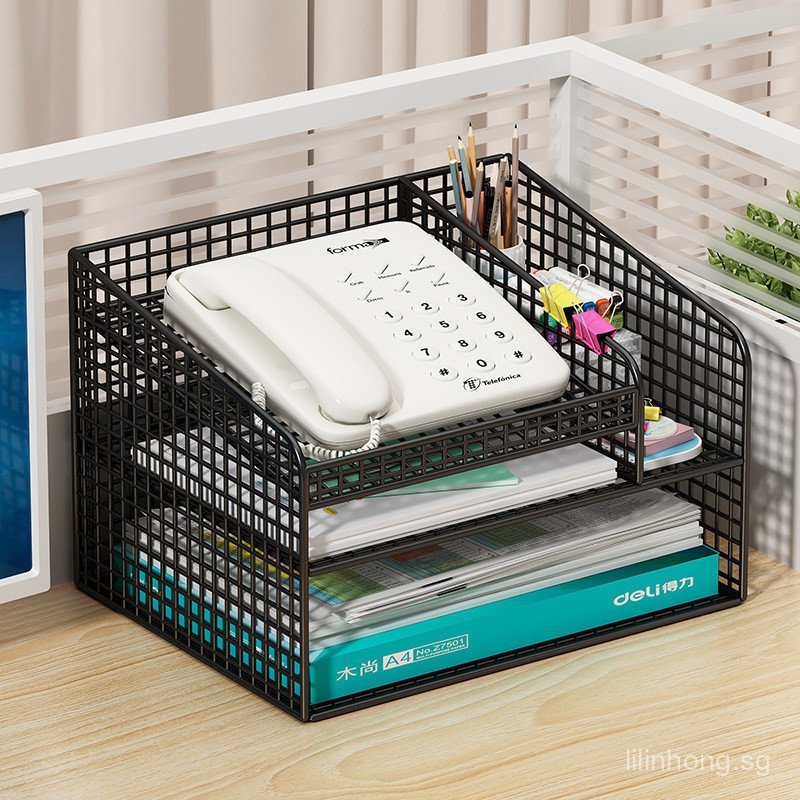 Telephone Rack Office Desk Workstation Bracket Desktop Storage ...