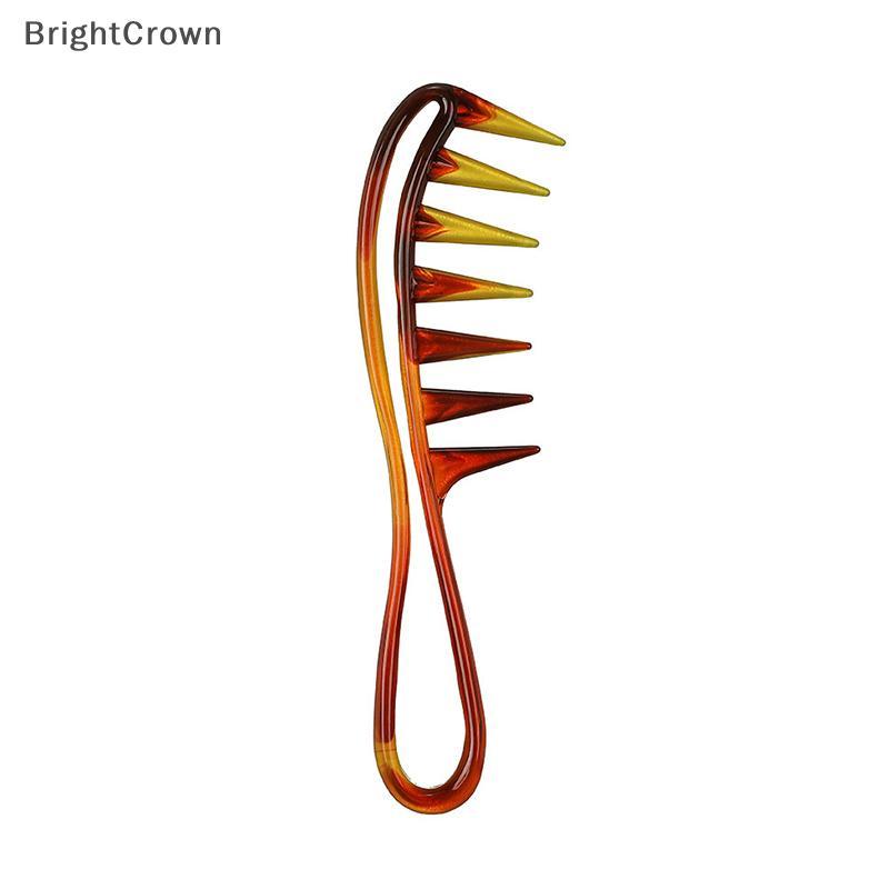 BrightCrownL Amber Hair Comb Wide Tooth Shark Comb Anti-Static Curly ...