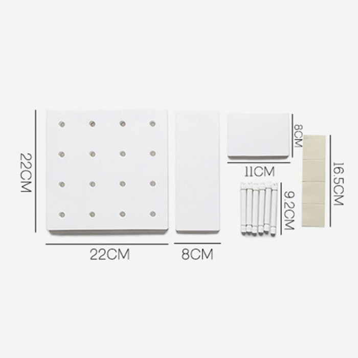 RAK TEMPEL DINDING LUBANG STORAGE ORGANIZER MULTIFUNGSI - BD - Gambar 4