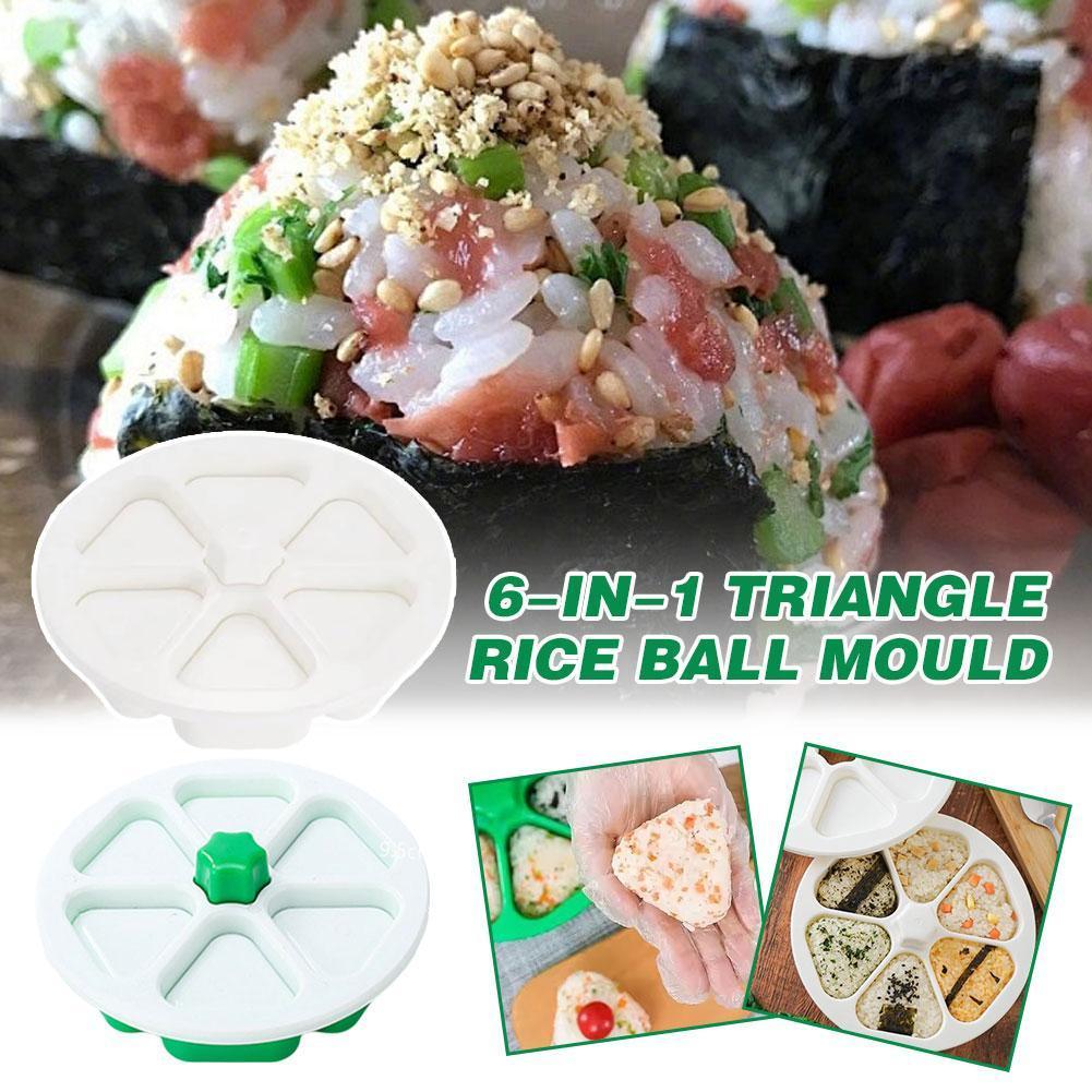 6 Grids Triangular Onigiri Sushi Mold Japanese Rice Kids Making Mould ...