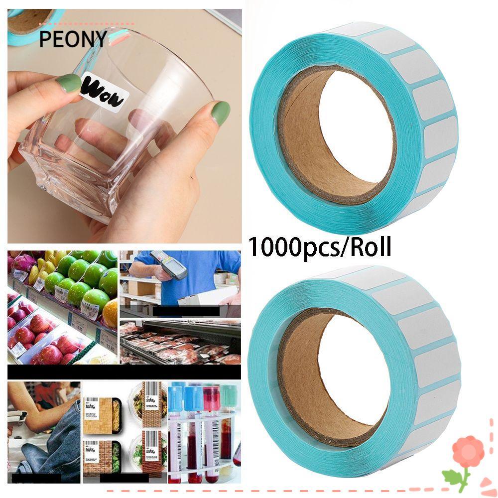 PEONYSG 1000pcs/Roll Thermal Sticker Convenient Supermarket Price Blank ...