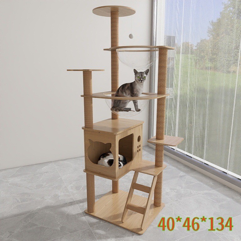 New Product Launch Cat Climbing Frame Large Cat House Integrated Solid ...