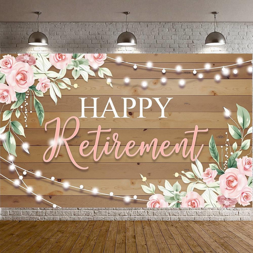 Happy Retirement Party Decorations, Extra Large Fabric Retire Sign ...