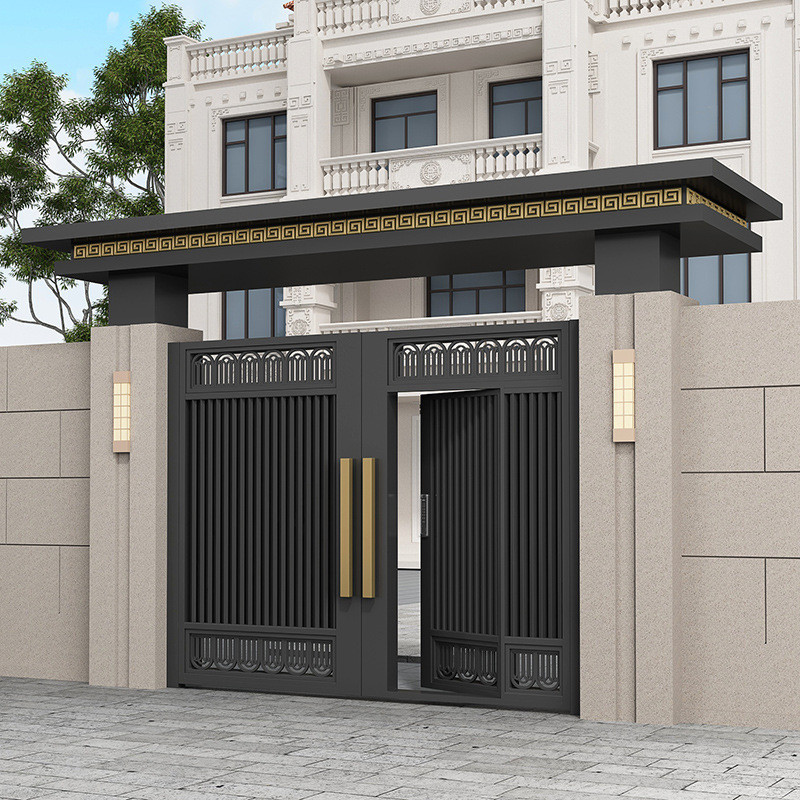 Electric Sliding Gate for Villa Entrance Garden Yard, Iron Art Double ...