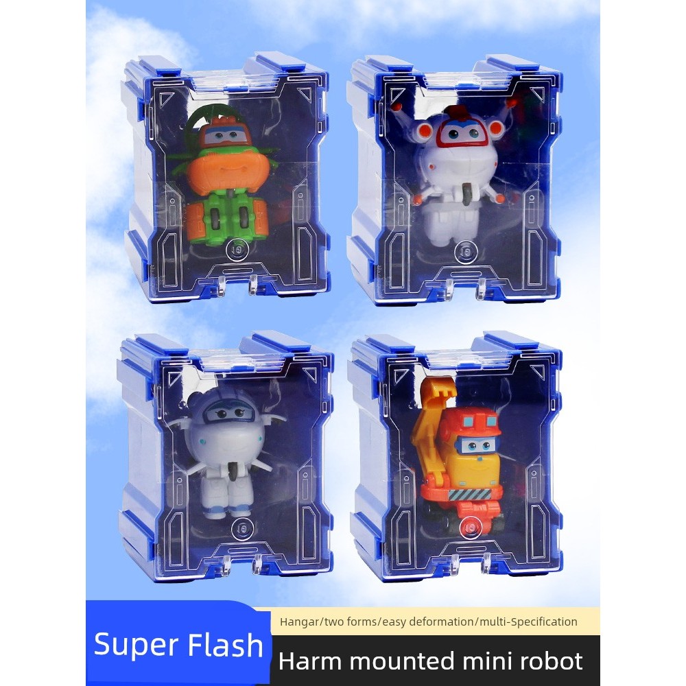 Super Flying Man Toys Mini Small Garage Transforming Robot Strong Wing ...