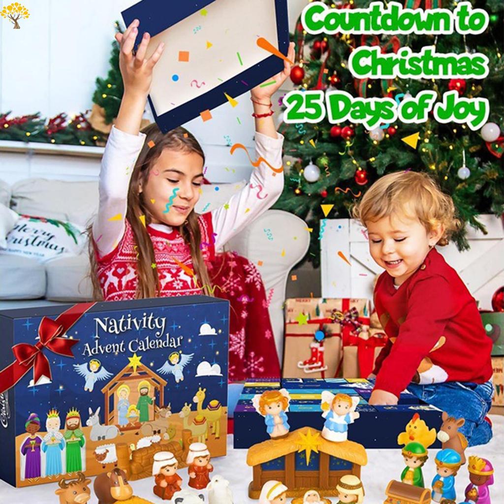 Nativity Christmas Advent Calendar For Kids 24 Day Countdown With Story ...