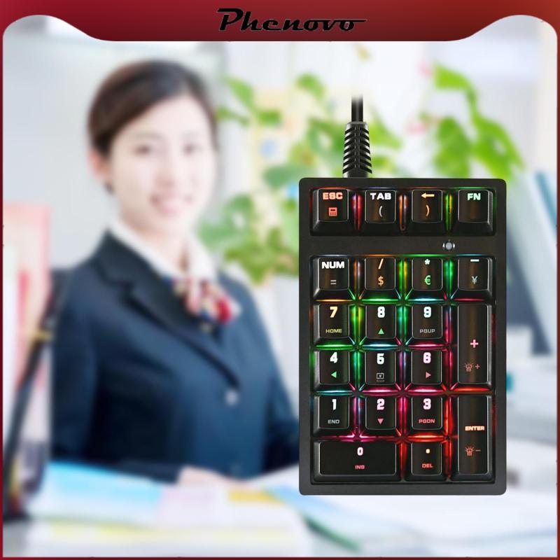 [Phenovo] K21 Mini Mechanical Numeric Keypad USB Wired Numpad 21 Keys ...
