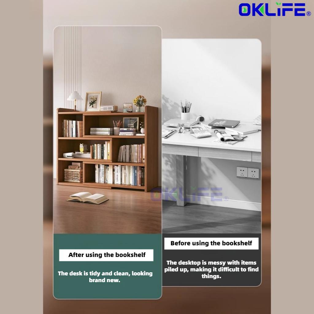 Home Storage Display Cabinet Desktop Bookshelf Simple Bookcase Multi-functional Corner Expandable Shelf view 7