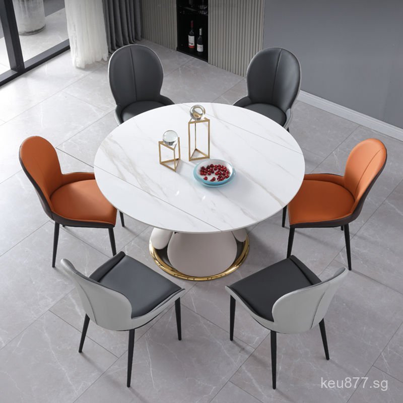 Modern Minimalist Glossy Convertible Small Apartment Rotating Table ...