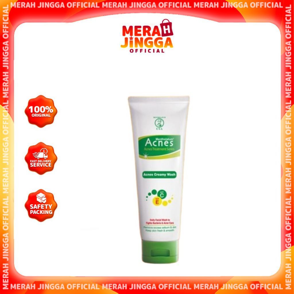 Acnes Treatment Series Creamy Wash 50g/100g / Merah Jingga Official
