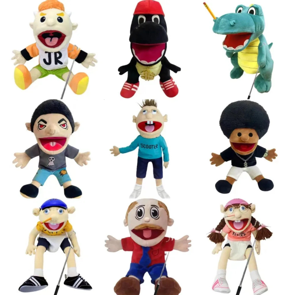 30-60cm Jeffy Hand Puppet Toy Billy Puppets Jeffy Dad Rapper Jeffy Sml ...