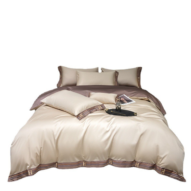 cotton hotel long bed grade velvet cotton Light infant four-piece ...