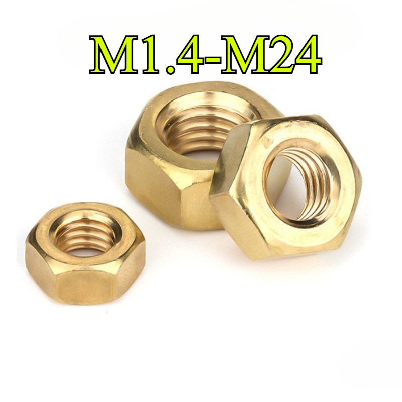 Copper Hex Nut M1.4/M1.6/M2/M2.5/M3-M24 (HJX-VN) | Shopee Singapore