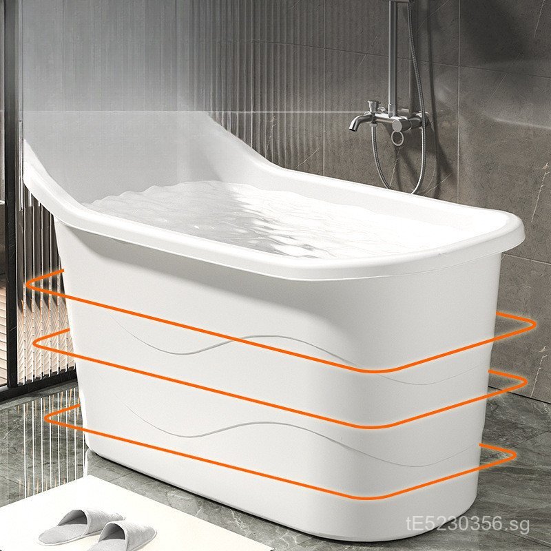 Home Use Plastic Adult Thickened Bath Tub with Seat, Large Bath Bucket ...