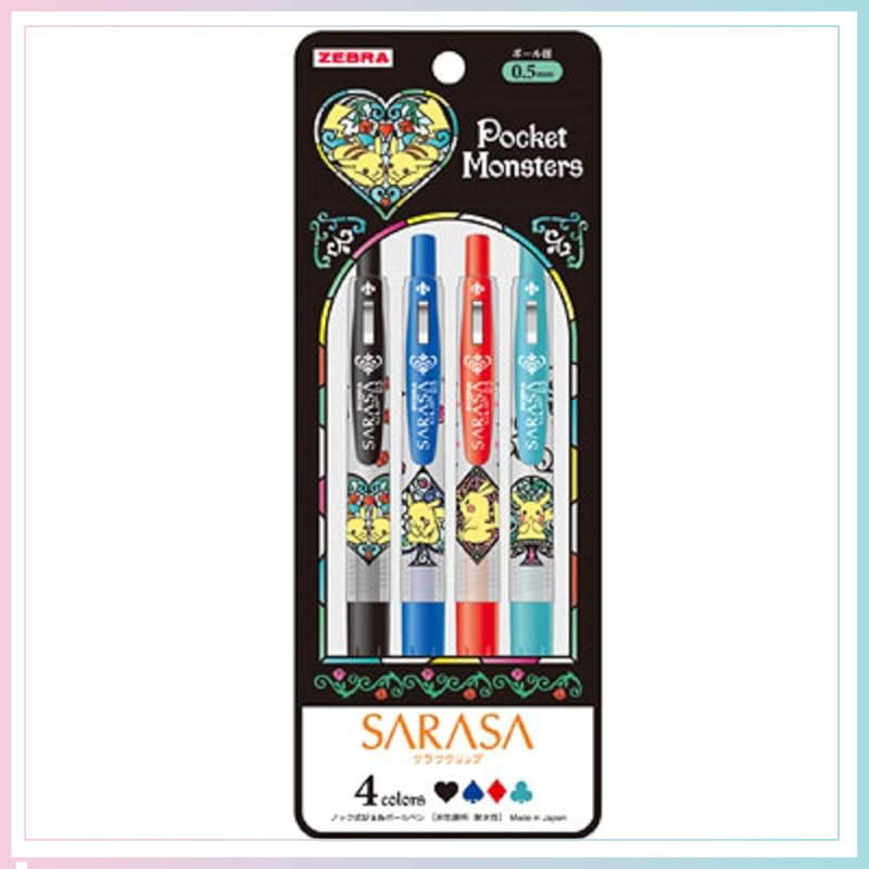Showa Note Pokémon Gel Ink Ballpoint Pen Sarasa Clip 4-Color Set B ...