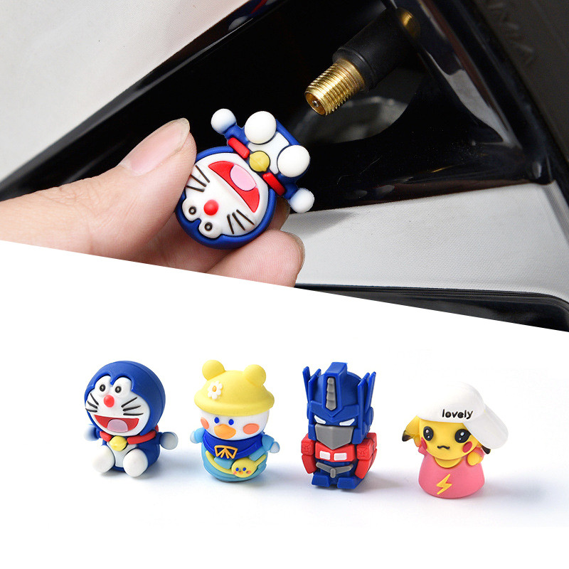 orange Bicycle Cartoon Valve Core Cap Japanese Anime Bicycle French ...