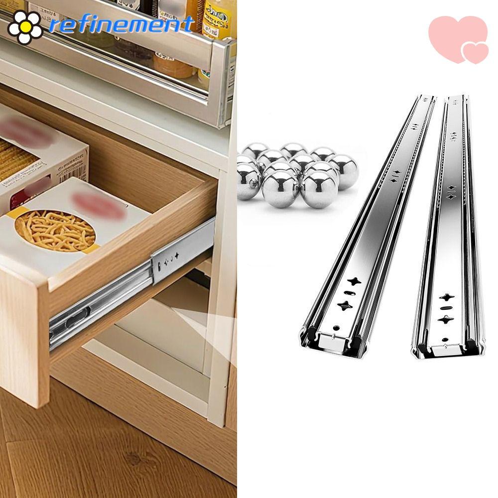 REFINEMENT Heavy Duty Drawer Slides, Locking 10/12/14/16 Inch Ball ...