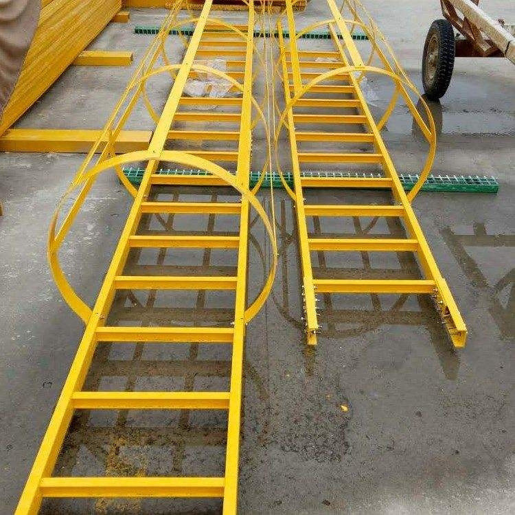 Pool Ladder Fiberglass Guard Cage Platform Fire Ladder Power Source ...