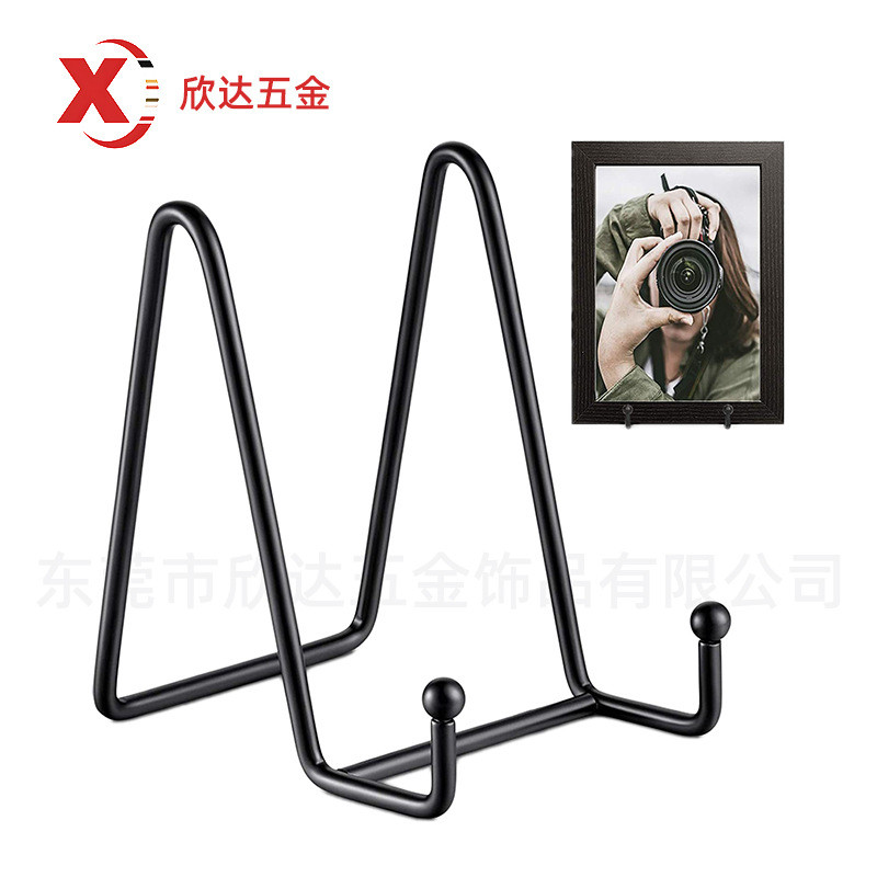 N Font Iron Art Photo Frame Stand Simple Metal Stand for Phones and ...