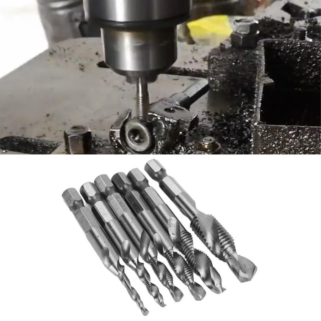 10pcs Drill Tap Set Spiral Bit Kit for Drilling Tapping Chamfering M3 ...
