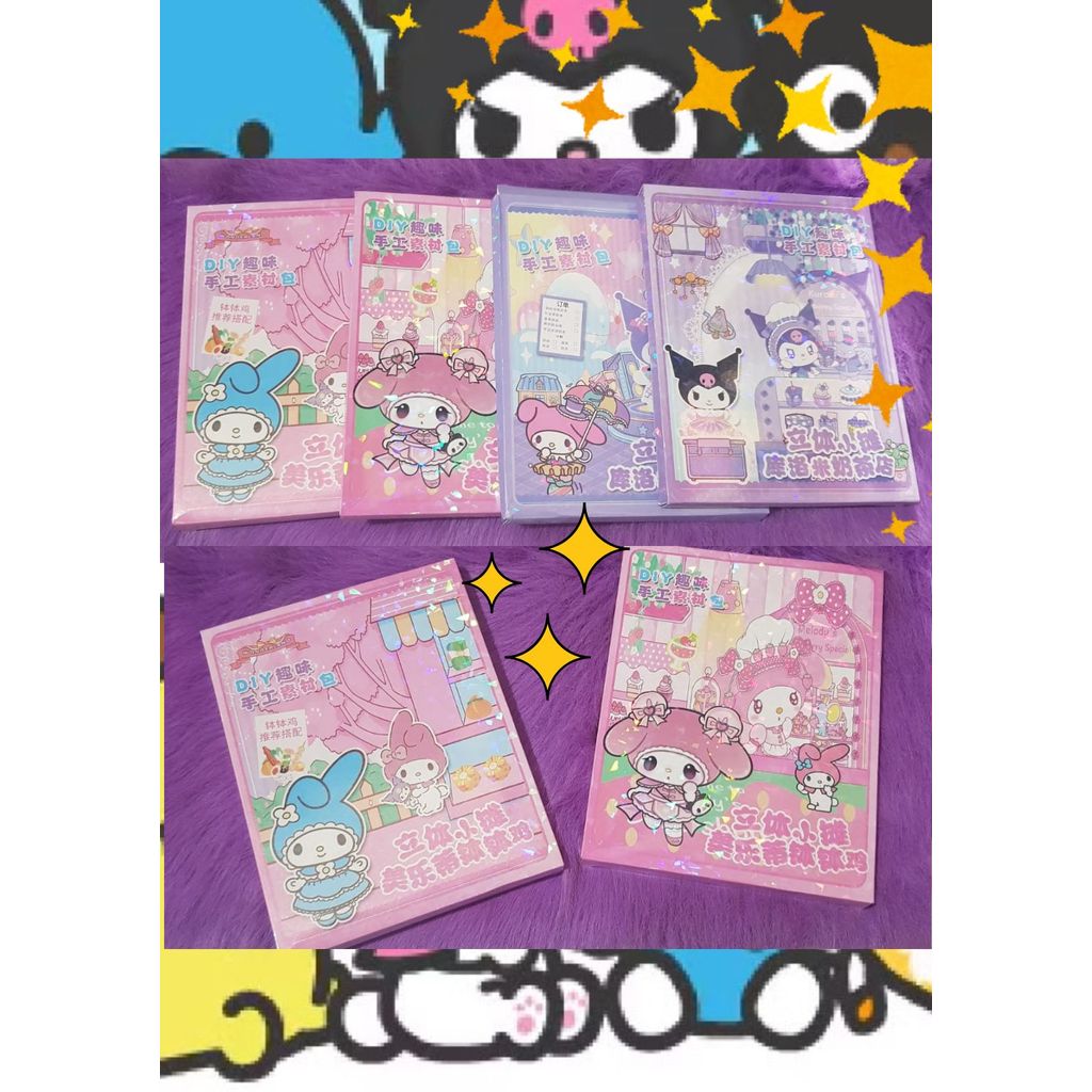 SSG Quiet Book Sanrio Motif - Jumbo DIY Sticker Children's Educational ...