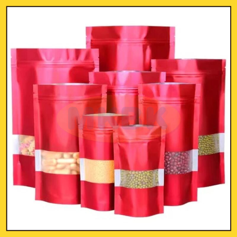 MKBK Standing Pouch Window Aluminum Foil with Ziplock Snack Plastic ...