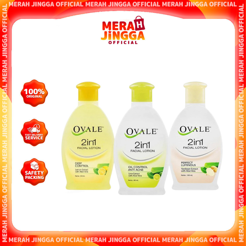 Ovale Facial Lotion 100ml / Merah Jingga Official