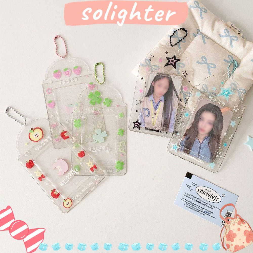 Solighter Acrylic Card Holder - 3 Inch Kawaii Design for Students ...