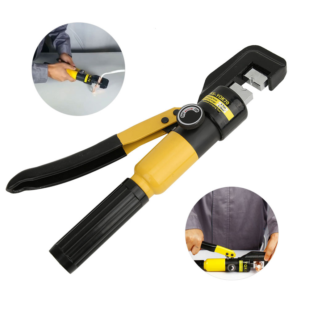 Wire Crimper Hydraulic 180° Rotating Terminal Crimping Tool 16 Dies ...