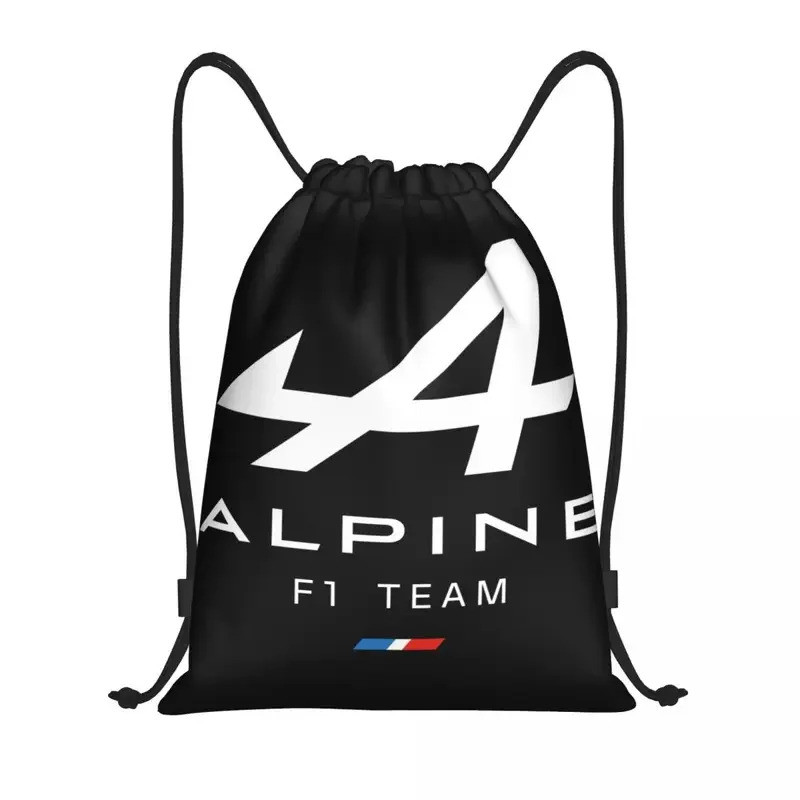 Alpine F1 Team Logo Drawstring Backpack Sports Gym Bag String Sackpack ...