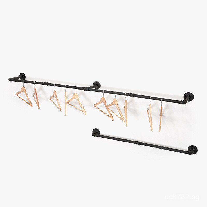 Clothes Hanger Industrial Rack Clothing Stand Floating Simple Stand DIY ...