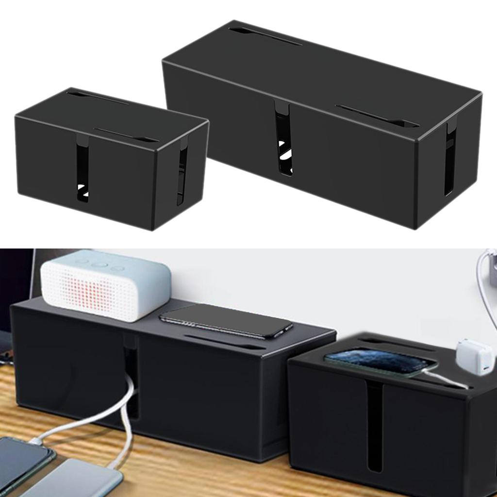 Power Strip Box, Desk Cable Management Solution Cable Organizer Box ...